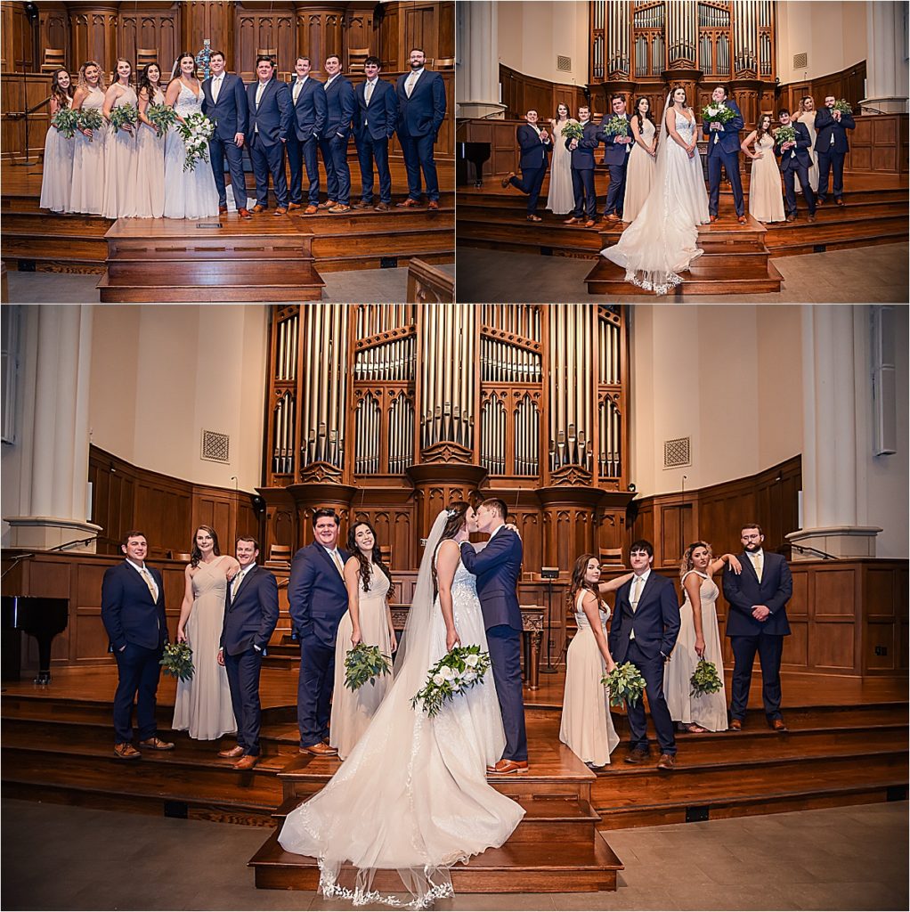 Park Cities Presbyterian Church in Dallas wedding party photos