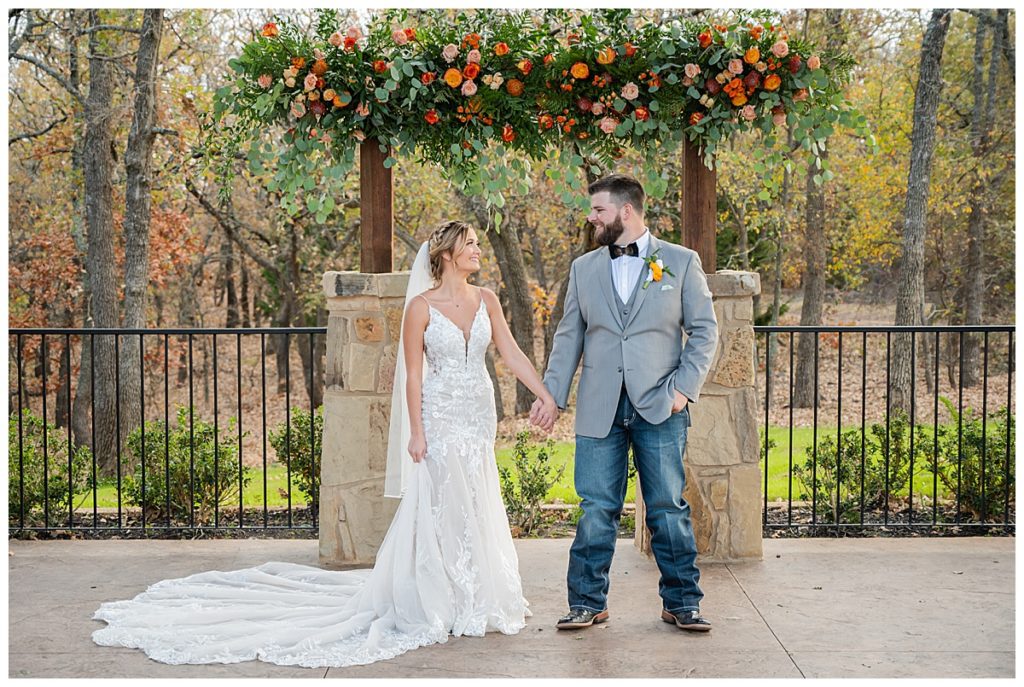 bride and groom at Aubrey Lodge wedding venue 