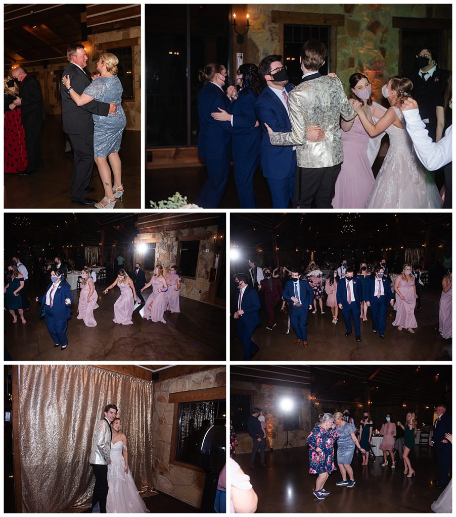 reception dancing photos at Aubrey Springs Lodge