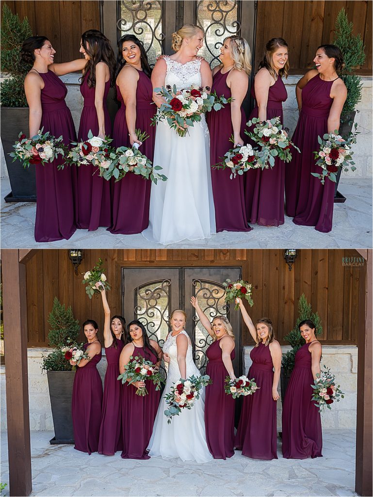 Aubrey Springs wedding photos of the bridesmaids