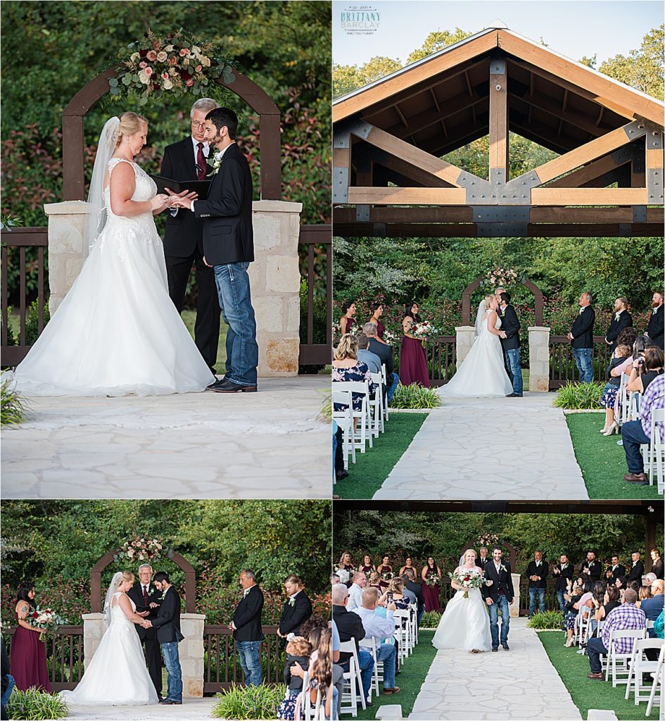 The Springs of Denton wedding ceremony photos