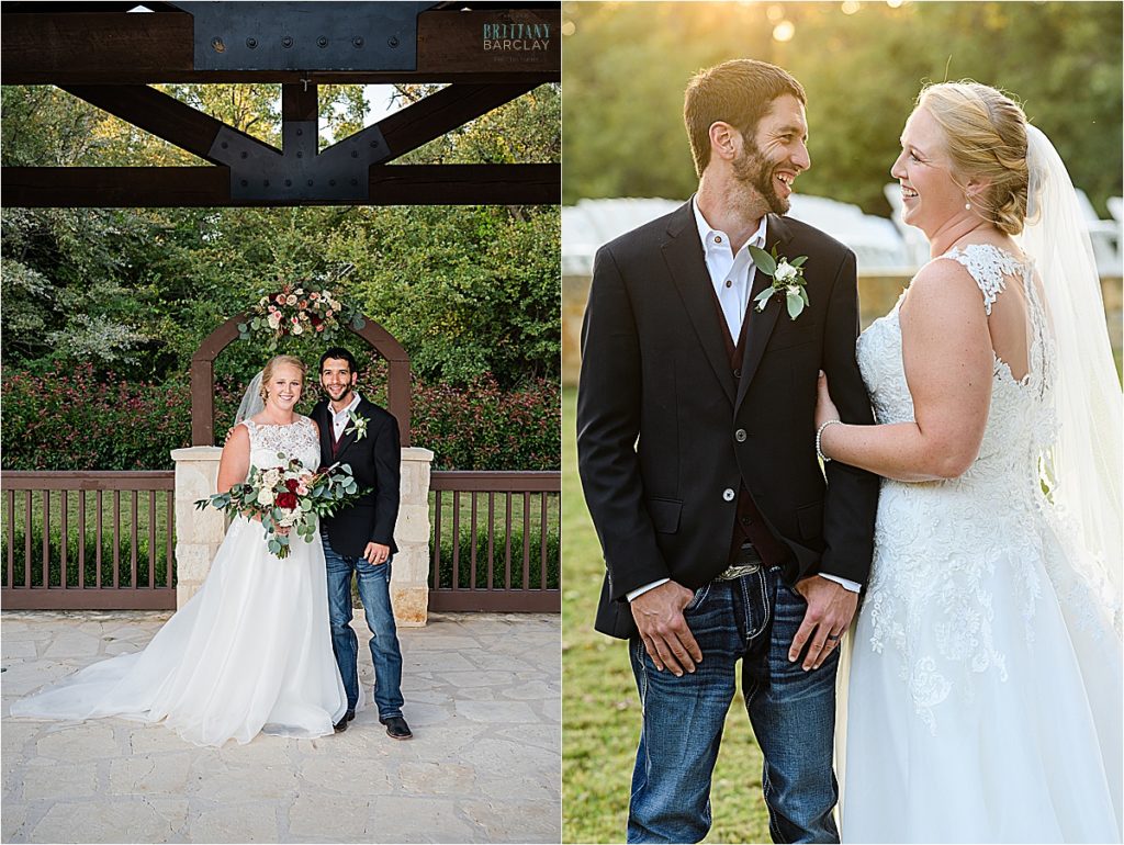 Bride and Groom at The Ranch in Aubrey