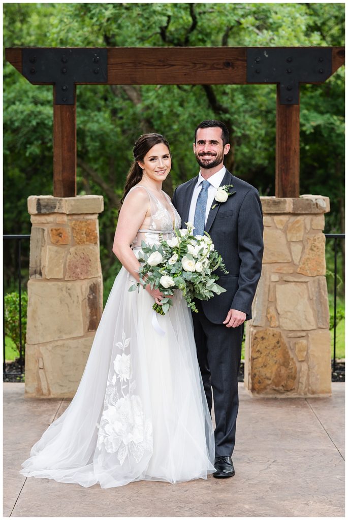 Bride and Groom at The Lodge Aubrey wedding photos