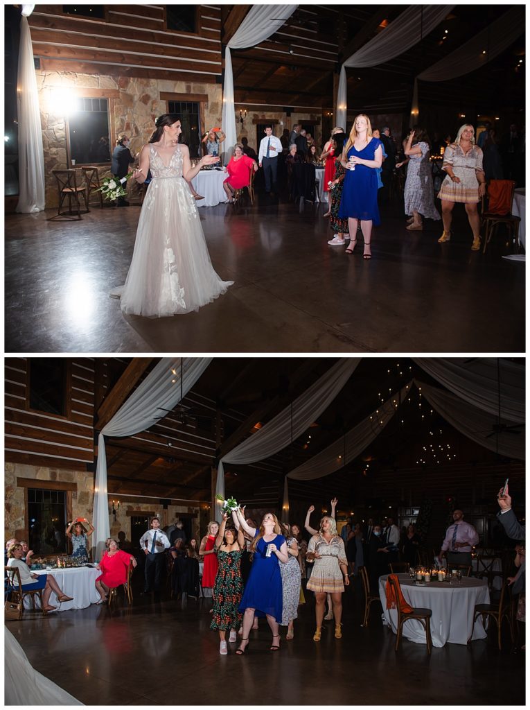 Reception dancing photos at Aubrey wedding venue 