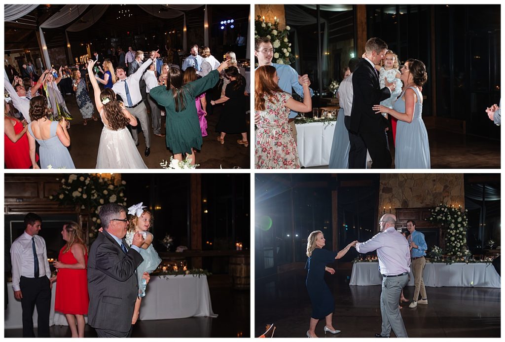 Bouquet toss at The Lodge 