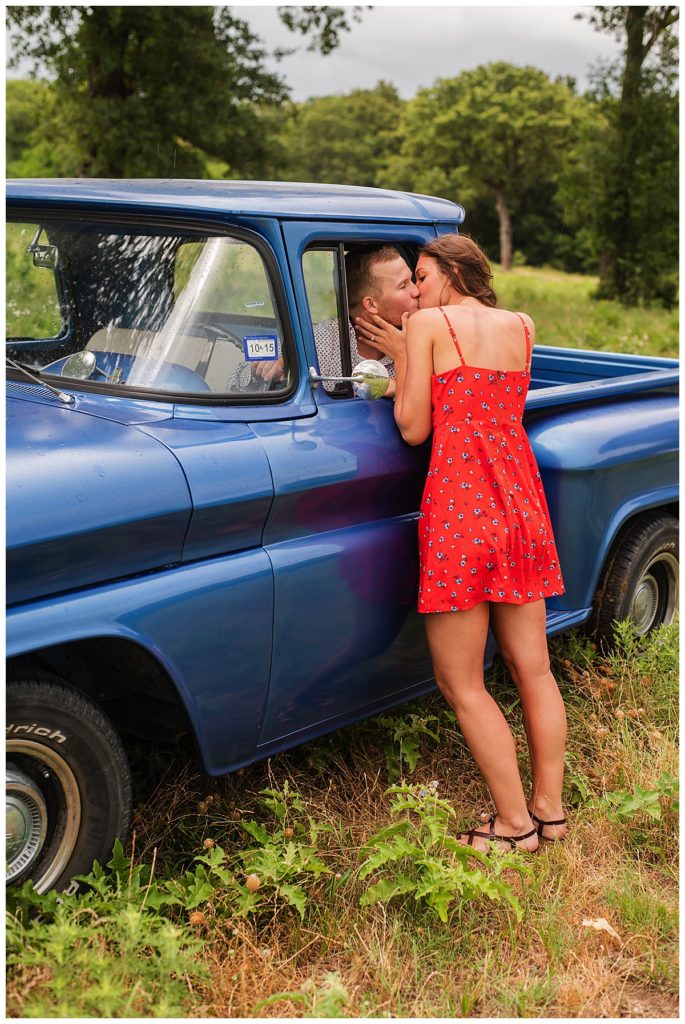 Engagement Photos with old truck