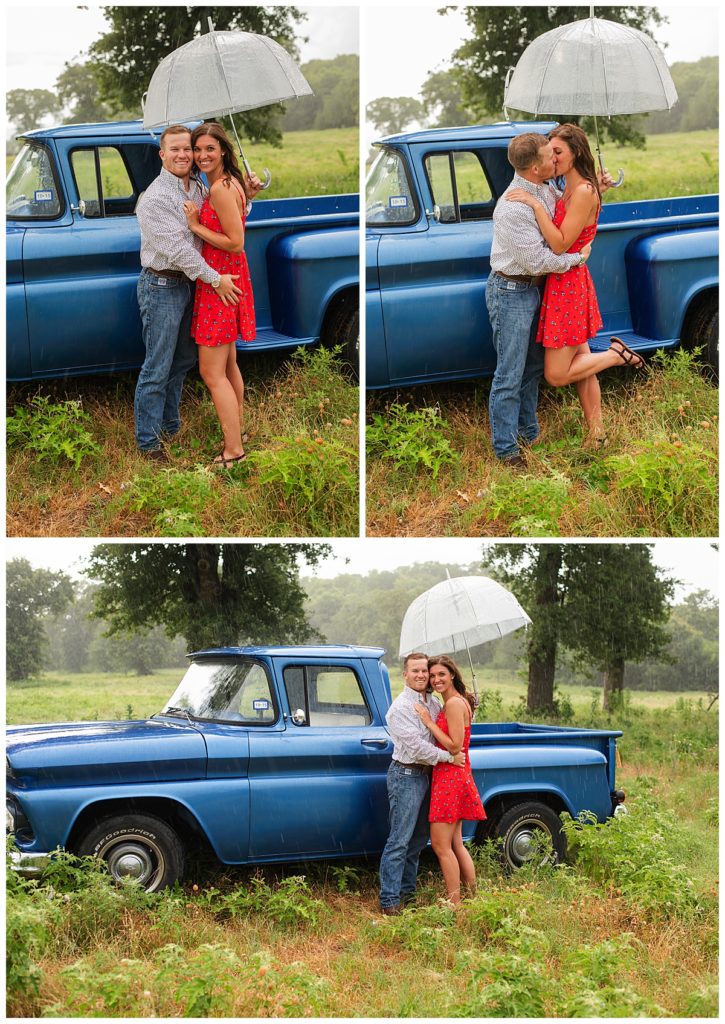 Rainy engagement photos 