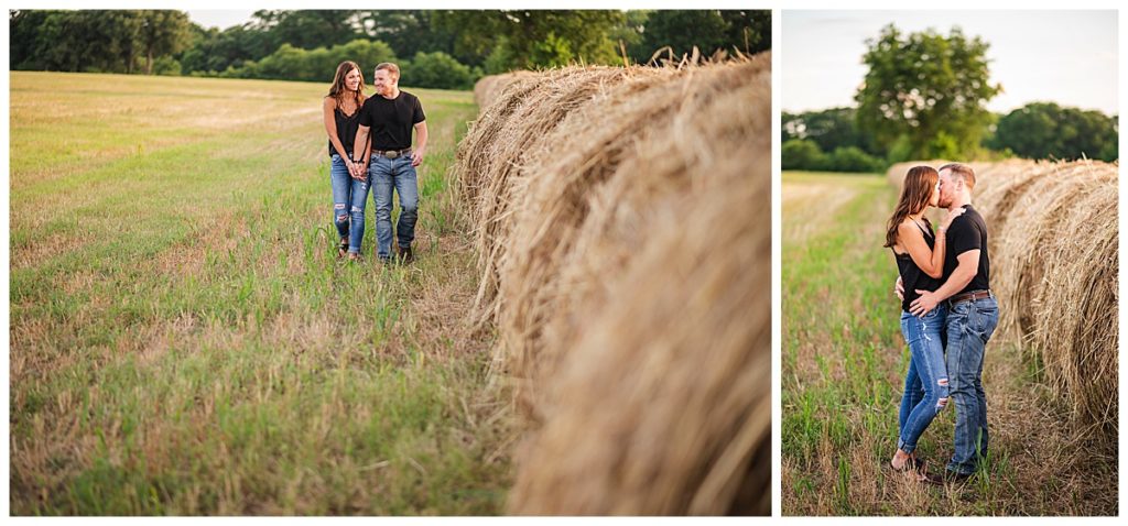 engagement photos on a farm 