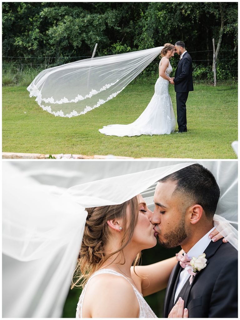 bride and groom veil photos 