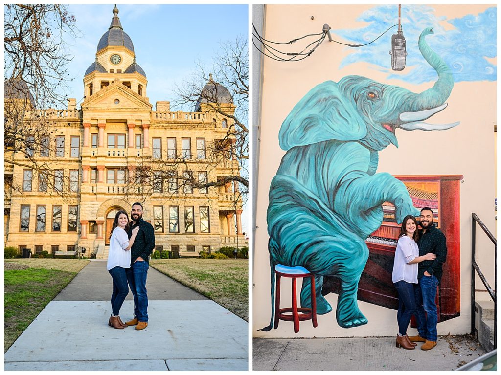 Downtown Denton Engagement Photos