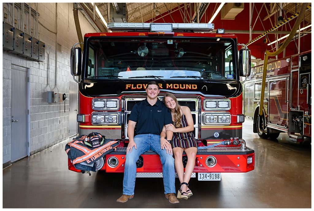 Flower Mound Fire Station Engagement Photos