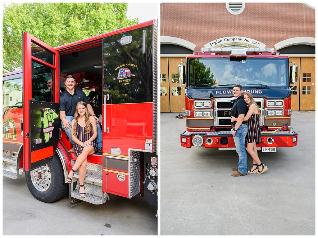 Flower Mound Fire Station Engagement Photos