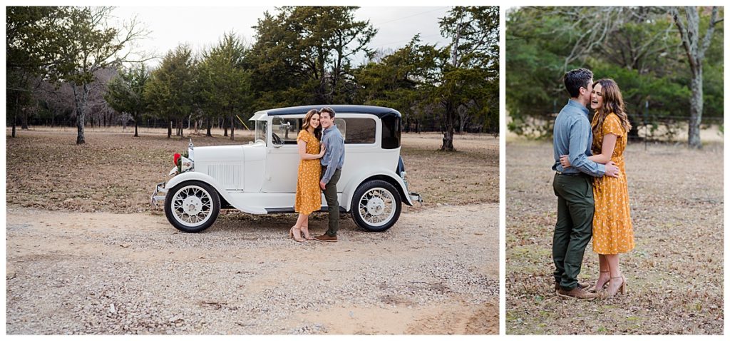 Engagement photos at French Farmhouse