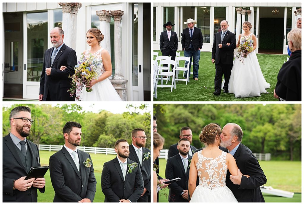 wedding ceremony photos at The French Farmhouse