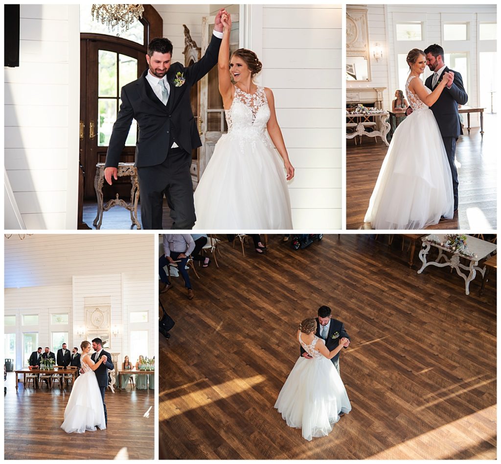 Bride and groom first dance at The French Farmhouse