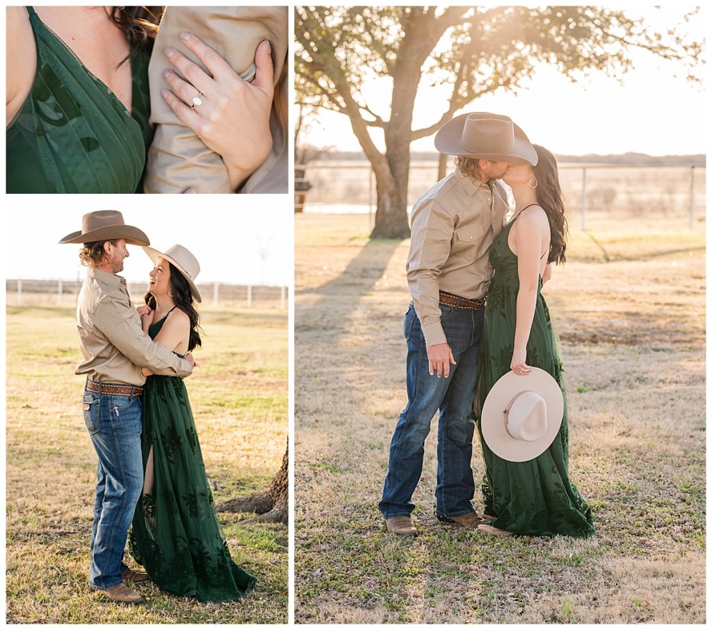 Engagement photos with hats 