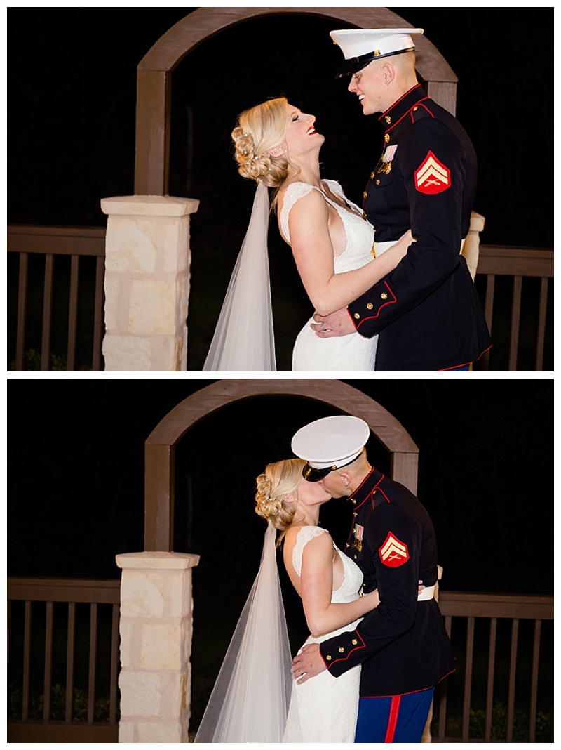 Bride and Marine Groom by brittanybarclay.com