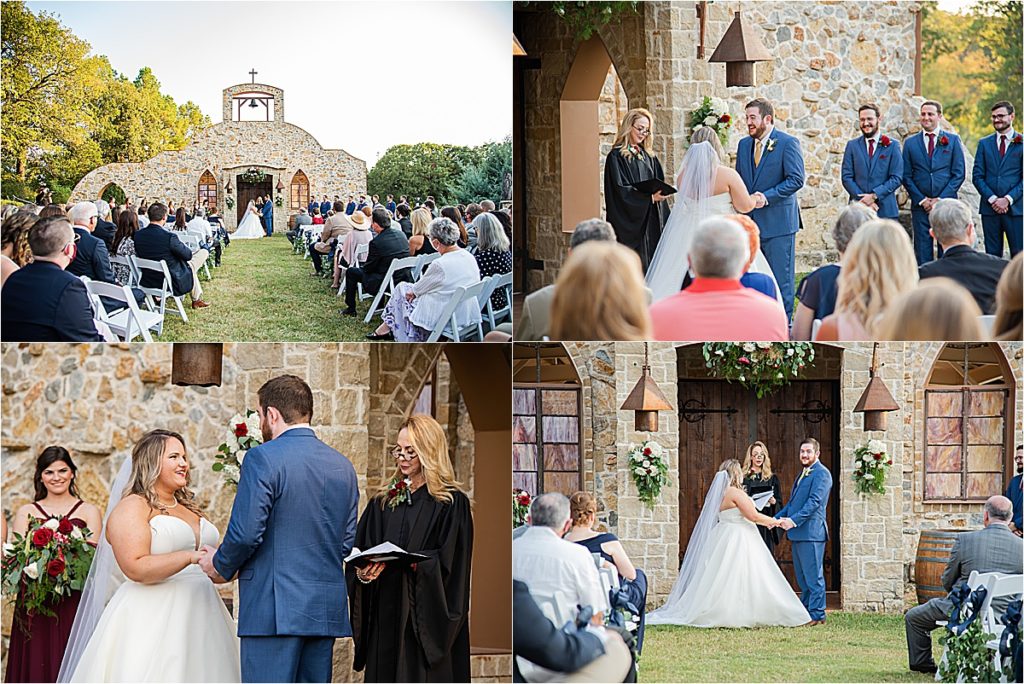 Ceremony photos at Hollow Hill