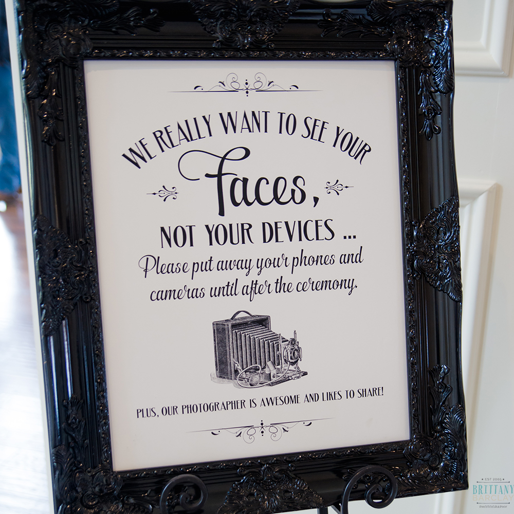 Unplugged Wedding Sign