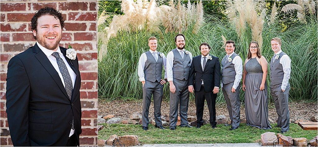 Groom and Groomsmen and groomsmaid at La Cour
