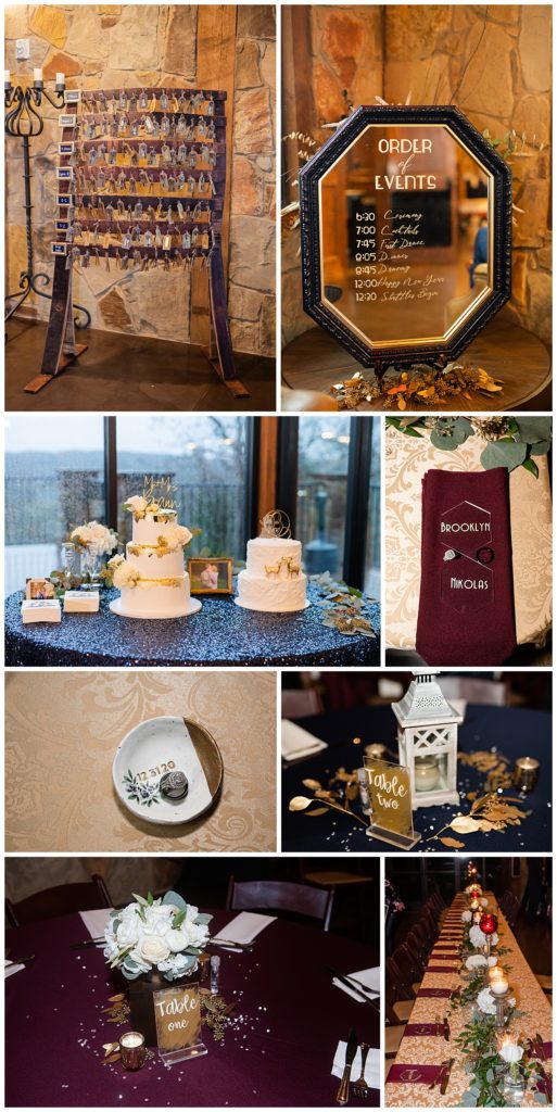 wedding details from The Lodge NYE wedding 