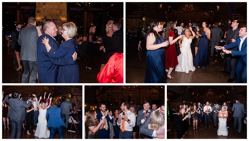 Reception dancing at The Lodge NYE Wedding 
