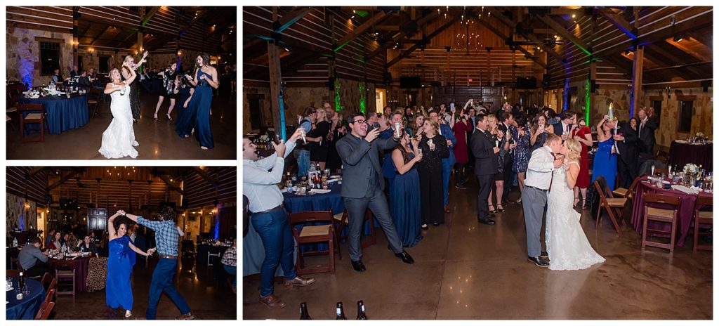 Reception dancing at The Lodge NYE Wedding pictures