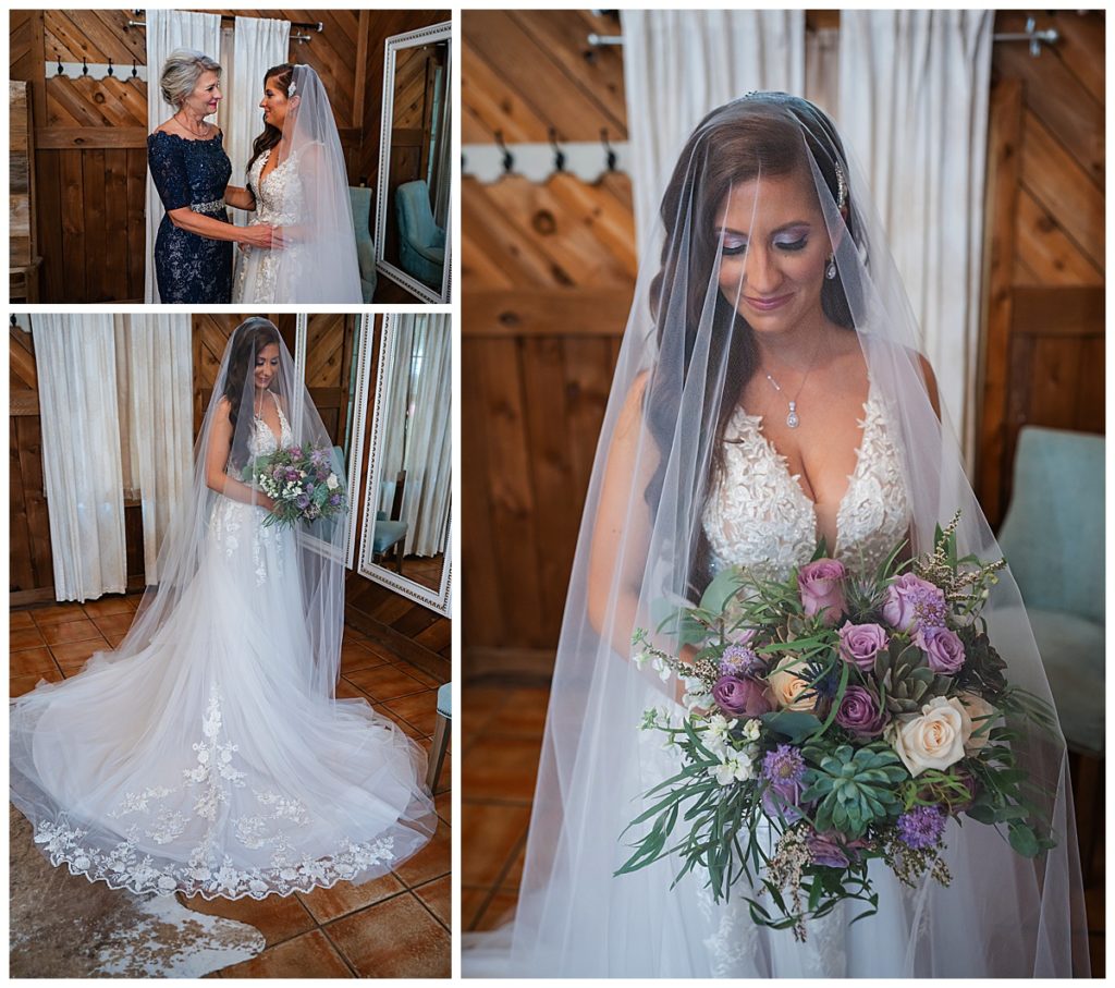 Bride in bridal suite at Lucky Spur