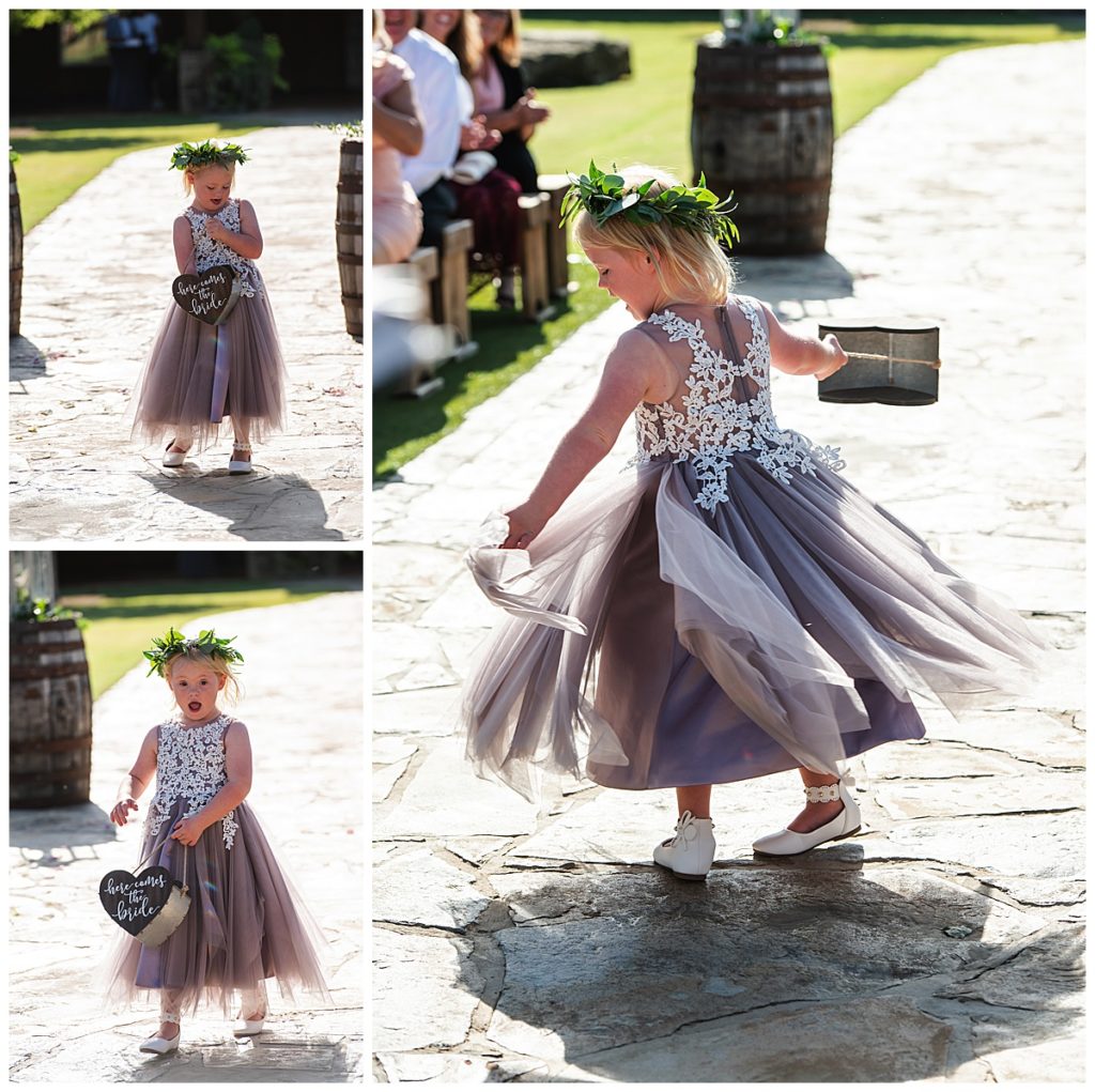 Flower girl stealing the show