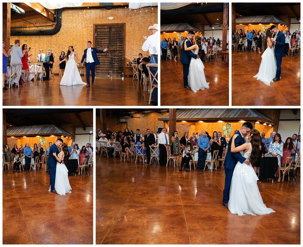 Bride and groom first dance photos 