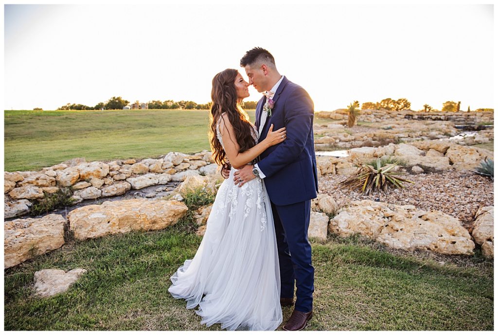 Bride and Groom at Lucky Spur Ranch 