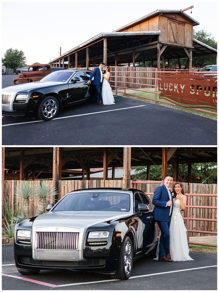 Bride and Groom with Rolls Royce 
