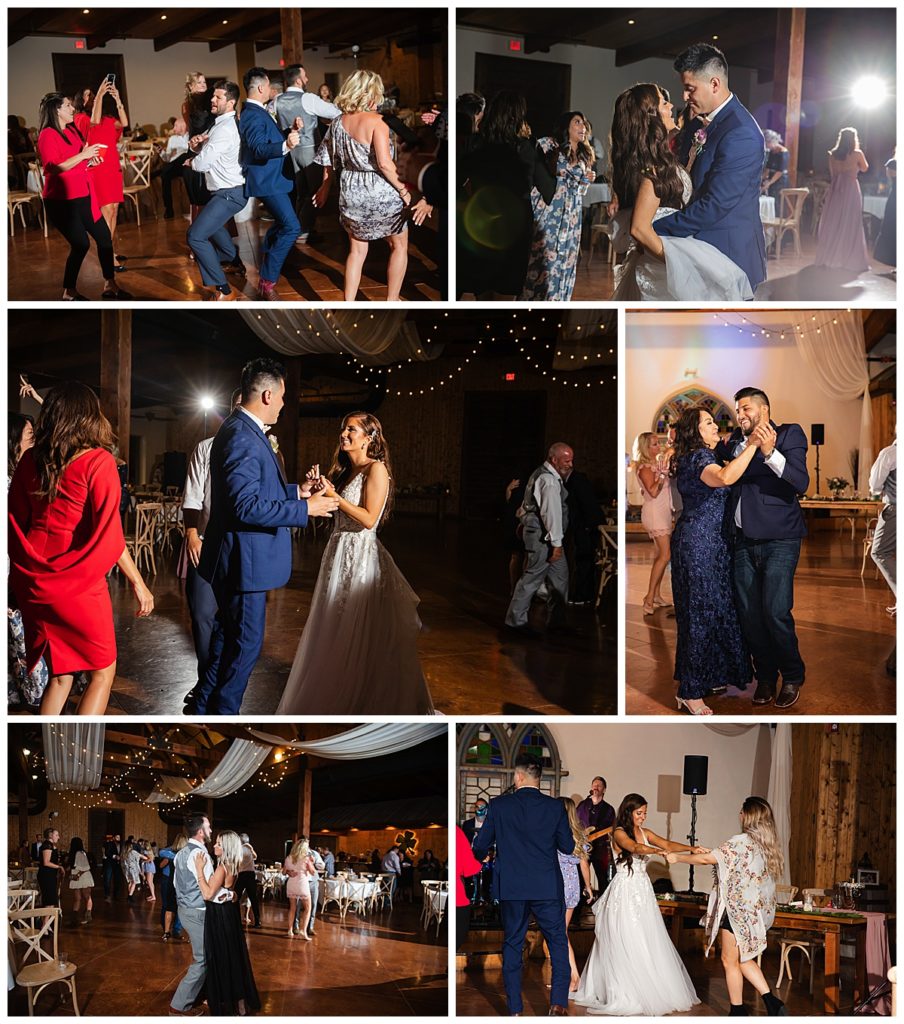 Reception dancing photos at Lucky Spur Ranch wedding