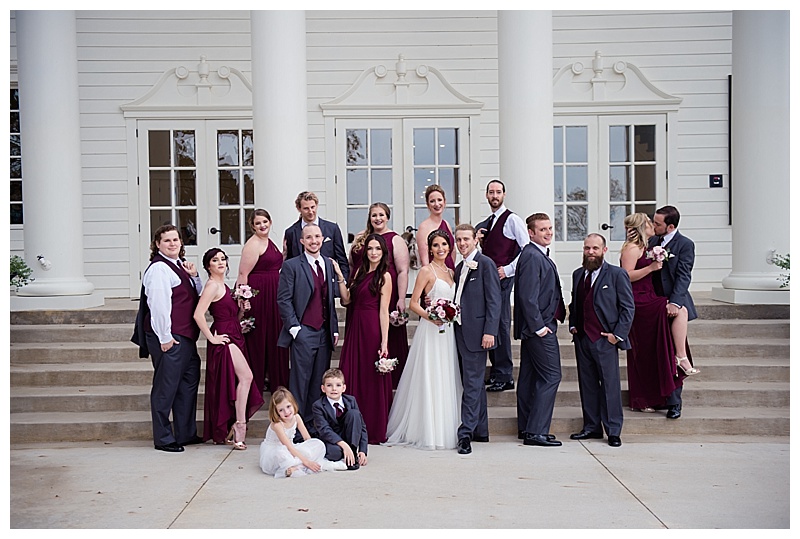 Bridal Party picture at Milestone Mansion Aubrey by brittanybarclay.com