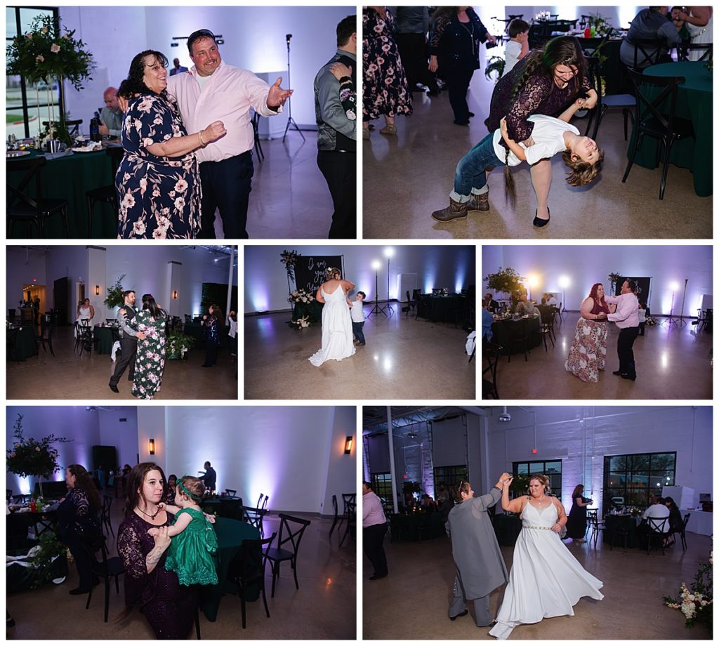 Reception dancing photos at On The Leeve