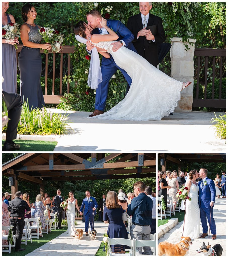 Ceremony kiss at The Springs Ranch 