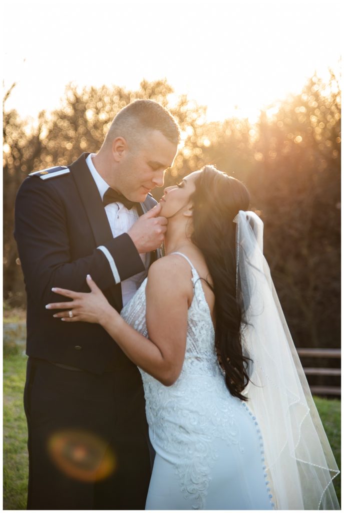 Groom and bride at Red Barn Events