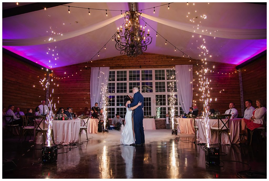 First dance with clouds and cold sparks at Red barn 