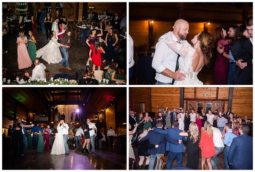 Reception dancing photos at Roadrunner Ranch wedding 