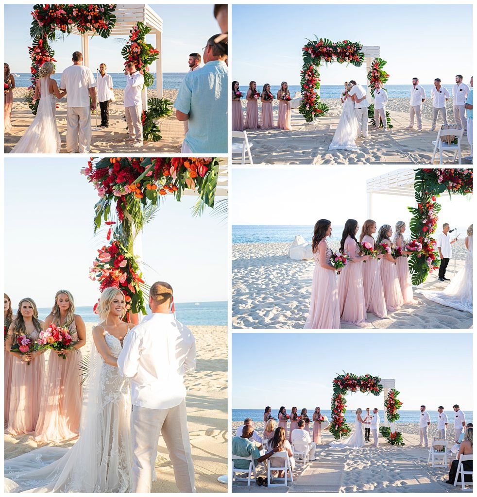 Sandos Finisterra wedding ceremony on the beach 