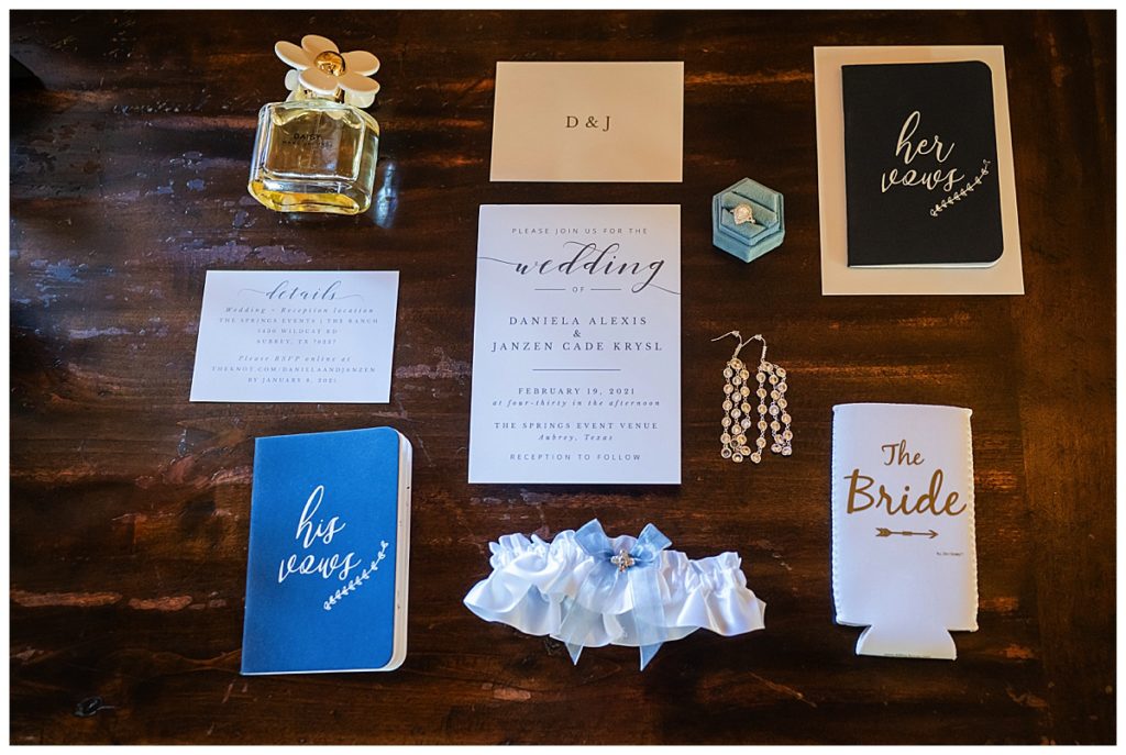 flat lays of details at a wedding 