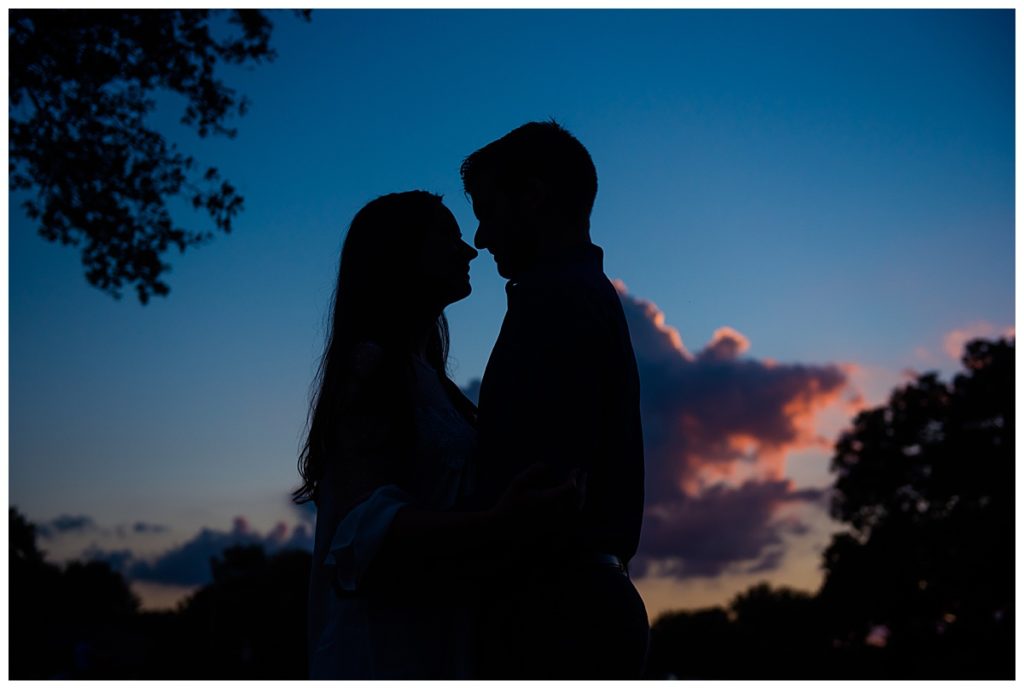 Silhouette engagement photo