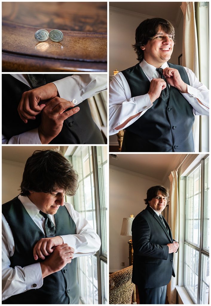 Groom getting ready 