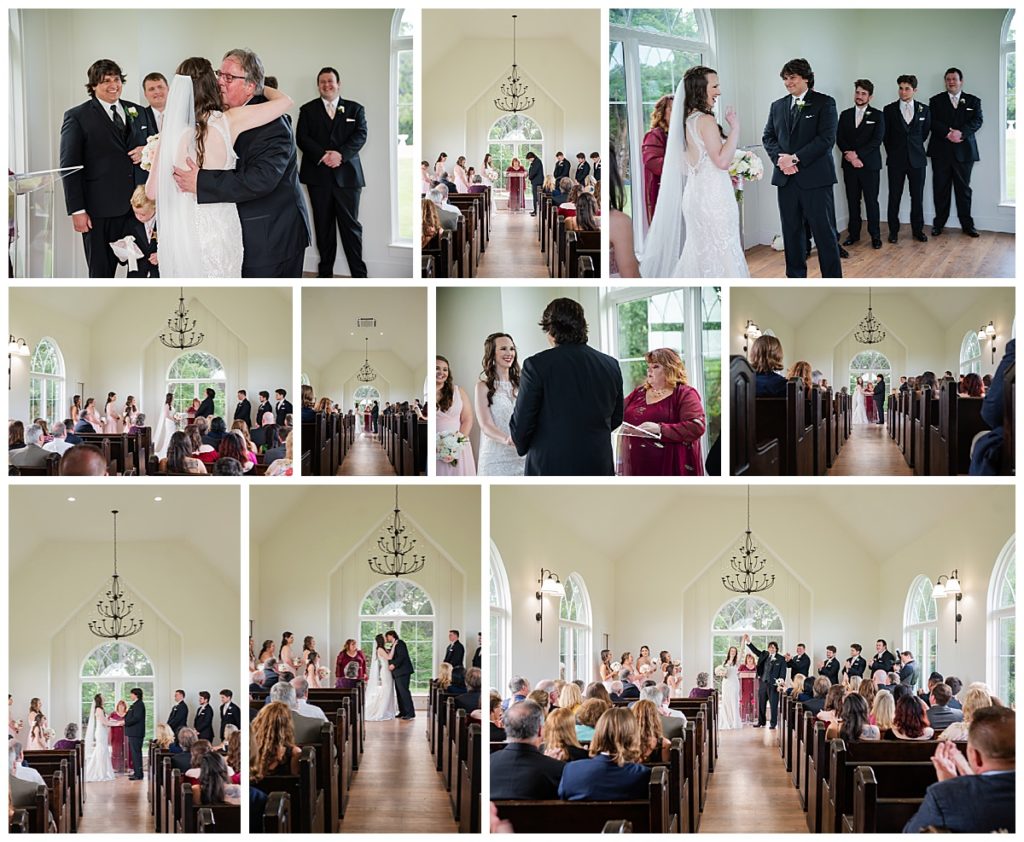 Ceremony photos at chapel 