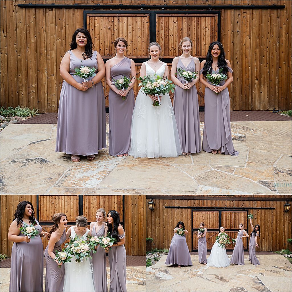 bride and bridesmaids before the wedding 