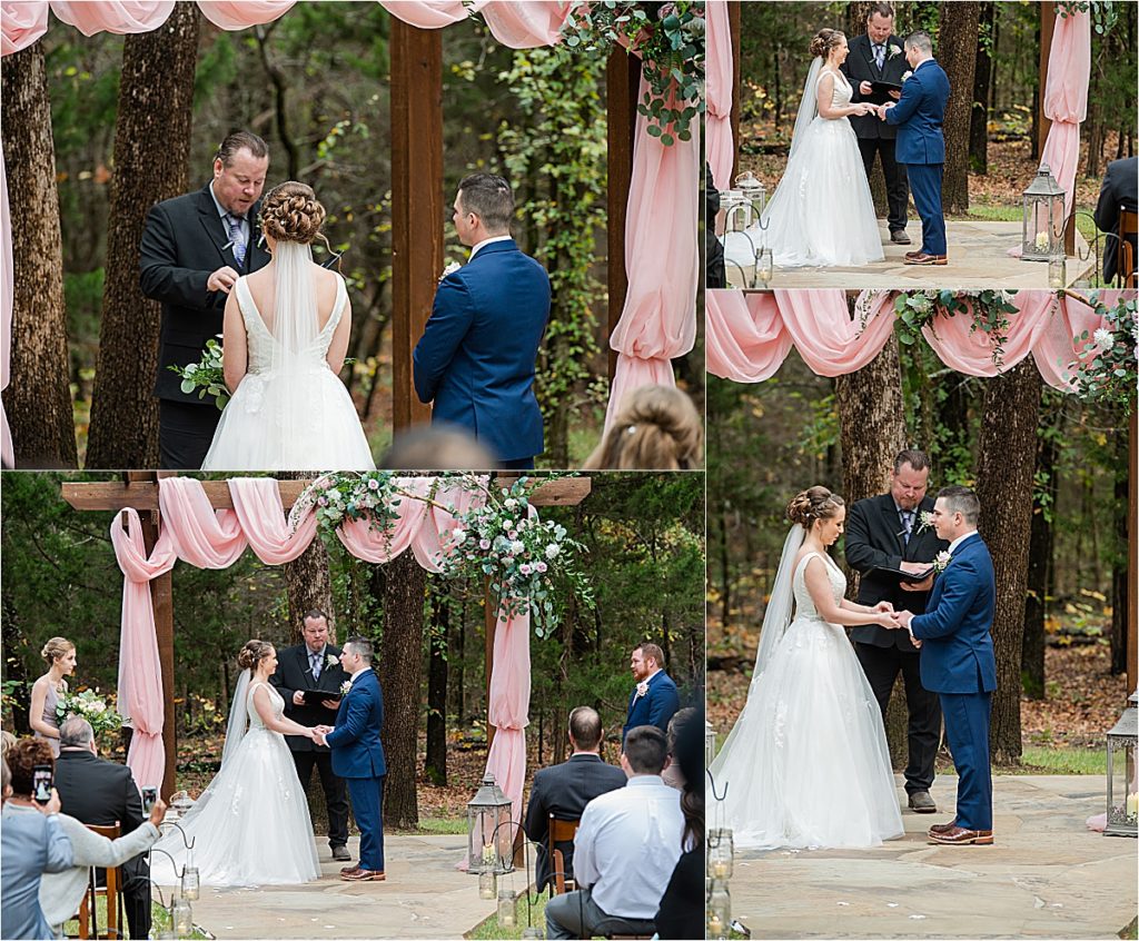 Ceremony photos at Whispering Oaks